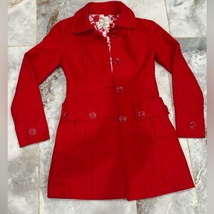 Tulle Scarlet Jacket with Geometric Lining